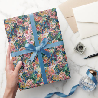 Vibrant Floral Garden Wrap Wrapping Paper