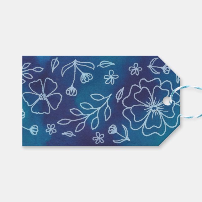 Vibrant Floral Gift Tags (Front (Horizontal))