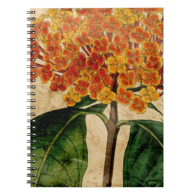 Vibrant Floral I Spiral Notebook (Front)