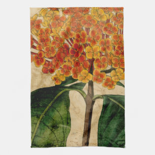 Vibrant Floral I Tea Towel