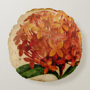 Vibrant Floral III Round Cushion