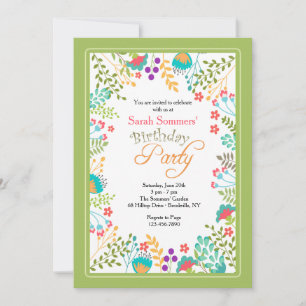 Vibrant Floral Invitation