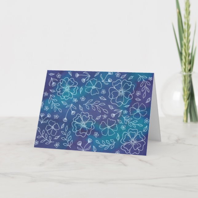 Vibrant Floral Note Card (Front)