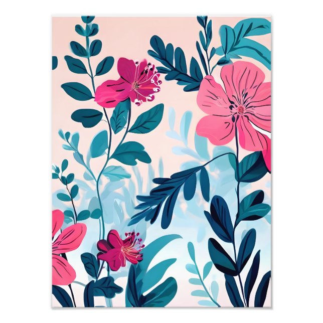 Vibrant Floral Paradise Photo Print (Front)