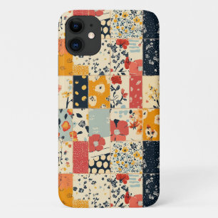 Vibrant Floral Patchwork Quilt in Warm Tones Case-Mate iPhone Case