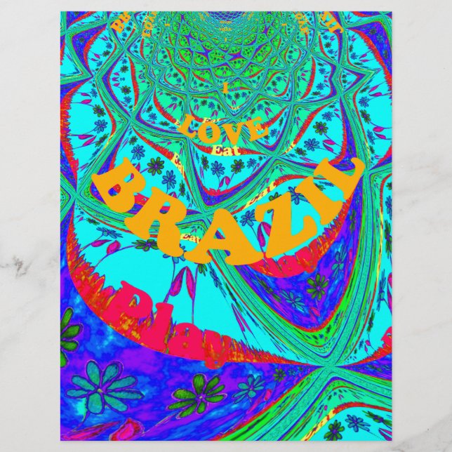 Vibrant Floral Pattern: A Brazilian Tribute.  (Front)