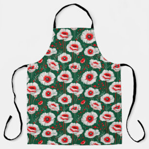 Vibrant floral pattern apron