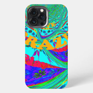 Vibrant Floral Pattern: Brazilian Tribute Eat Love iPhone 13 Pro Max Case
