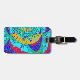 Vibrant Floral Pattern: Brazilian Tribute Eat Love Luggage Tag