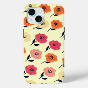 Vibrant Floral Pattern iPhone 15 Case