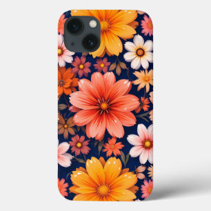 Vibrant Floral Pattern Featuring Colourful Blooms iPhone 13 Case