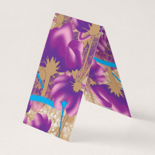 Vibrant floral pattern featuring purple and blue f