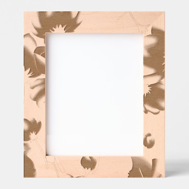 Vibrant floral pattern featuring purple and blue f etched frames (Front)