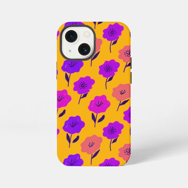 Vibrant Floral Pattern iPhone Case (Back)