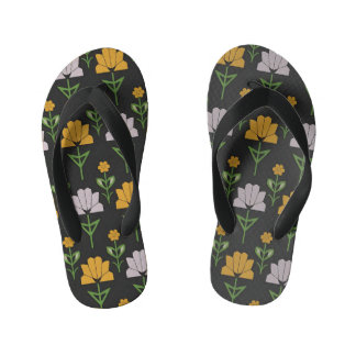Vibrant Floral Pattern Kid's Jandals
