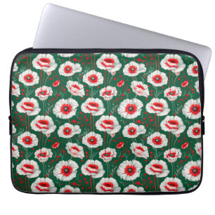 Vibrant floral pattern laptop sleeve