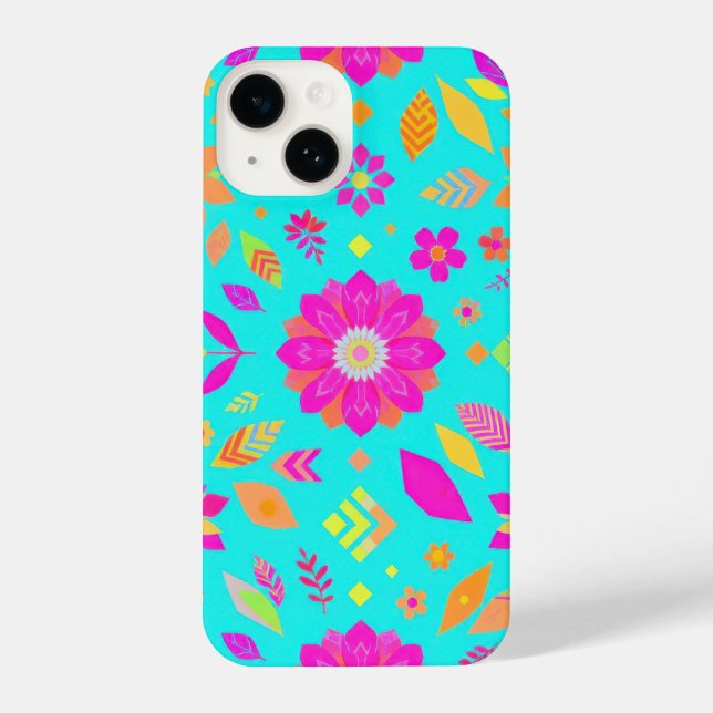 Vibrant Floral Pattern phone case (Back)
