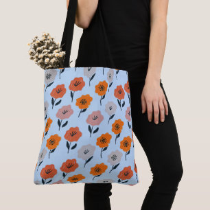 Vibrant Floral Pattern Tote Bag
