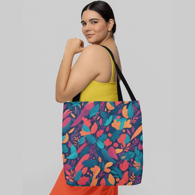 Vibrant floral pattern  tote bag (Creator Uploaded)