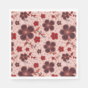 Vibrant Floral Pattern with Colourful Flowers Napkin