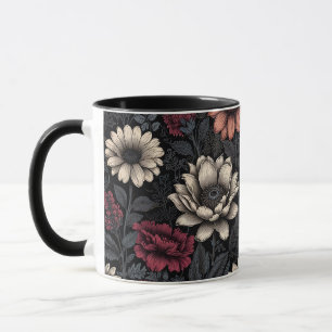 Vibrant Floral Pattern with Mixed Colours Mug