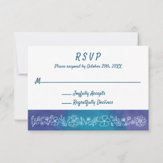 Vibrant Floral RSVP Cards