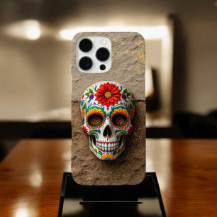 Vibrant Floral Sugar Skull iPhone 16 Pro Max Case