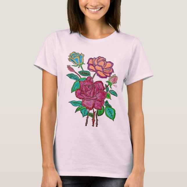 Vibrant Floral T-Shirt (Front)