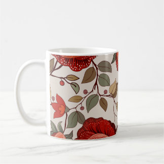 Vibrant Floral Wallpaper: Hand-Drawn Patterns Coffee Mug