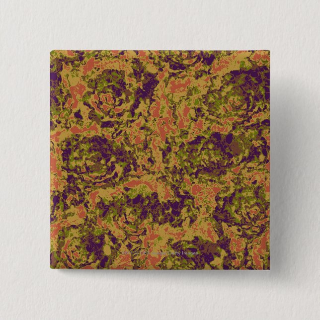 Vibrant flower camouflage pattern 15 cm square badge (Front)