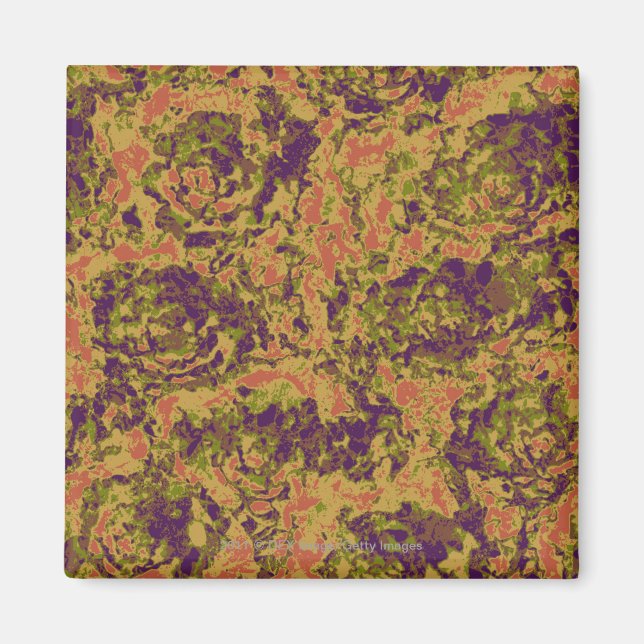Vibrant flower camouflage pattern magnet (Front)