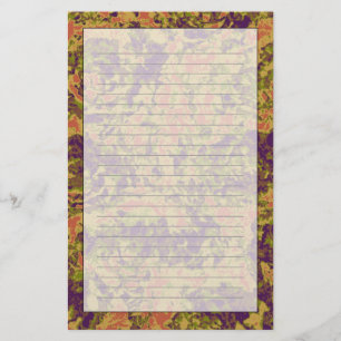 Vibrant flower camouflage pattern stationery