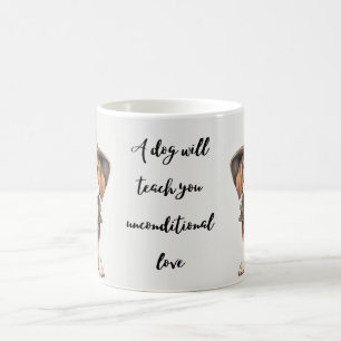 Vibrant flower Dog Art StyleFor Dog Lovers Coffee Mug