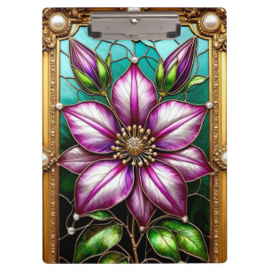 Vibrant Flower Ornately Framed Clipboard