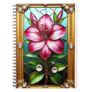 Vibrant Flower Ornately Framed Notebook