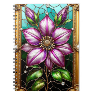 Vibrant Flower Ornately Framed Notebook