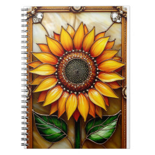 Vibrant Flower Ornately Framed Notebook