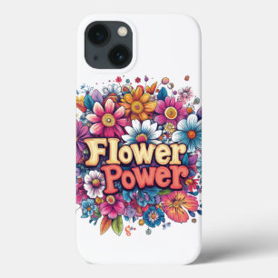Vibrant Flower Power Design with Colorful Blooms  iPhone 13 Case