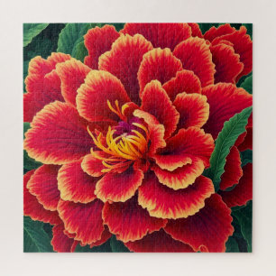 Vibrant Flower Spiral Jigsaw Puzzle