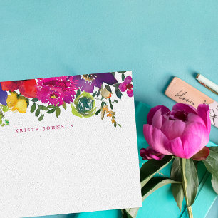 Vibrant Flowers Baby Shower Thank You