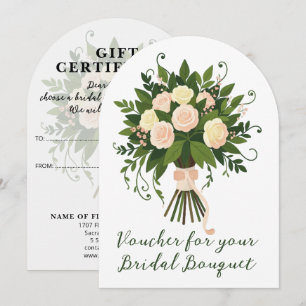 Vibrant Flowers Bridal Bouquet 5 - Fan Fun Voucher Invitation