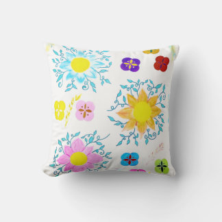 Vibrant Flowers Cushion