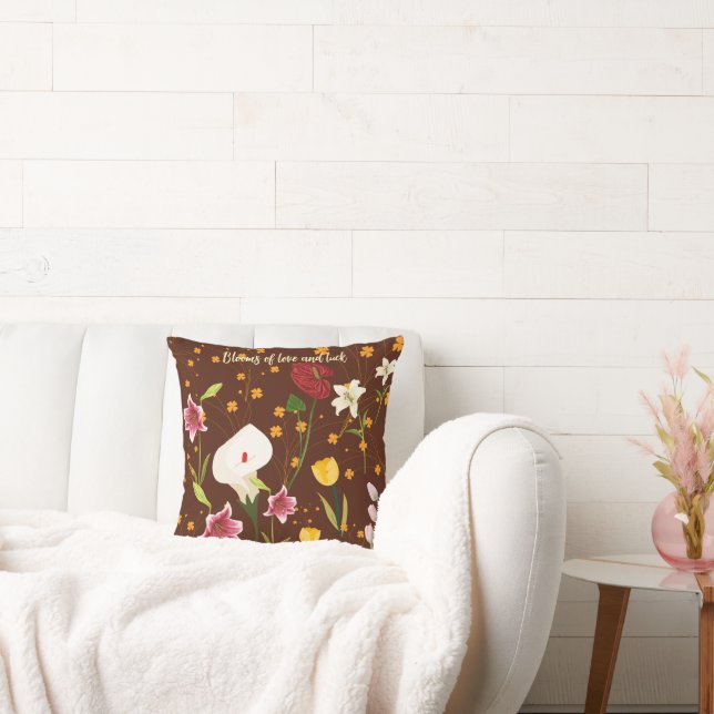 Vibrant Flowers Cushion (Couch)