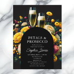Vibrant Flowers Petals Prosecco Bridal Shower Postcard<br><div class="desc">Step into a world of elegance and effervescence with our Petals & Prosecco Bridal Shower Invitation. Perfectly blending the vivacity of vibrant blooms with the sparkle of prosecco, this invitation sets the scene for an unforgettable celebration. The rich, dark background enhances the bright floral arrangement, creating a stunning contrast, while...</div>