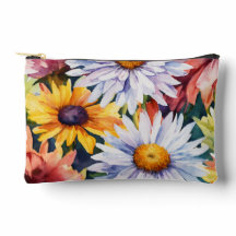 Vibrant Flowers print cut Sew Bag