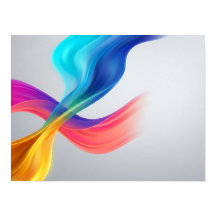 Vibrant Flowing Colour Streams Abstract Poster