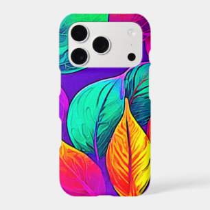 Vibrant Foliage: Cartoon Neon