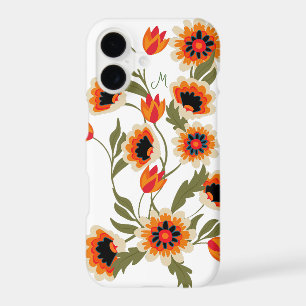 Vibrant Folk Scnadinavia Floral Case with Monogram