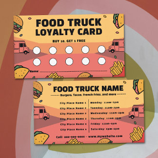 Vibrant Food Truck Loyalty Card