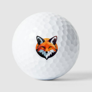Vibrant Fox Head Golf Balls
